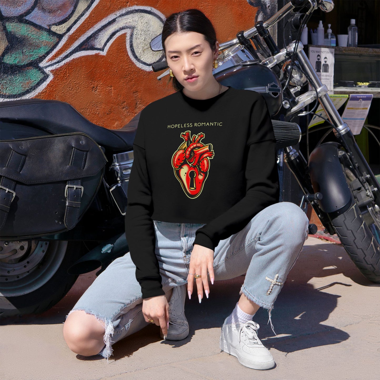 Locked Down Cropped Sweatshirt