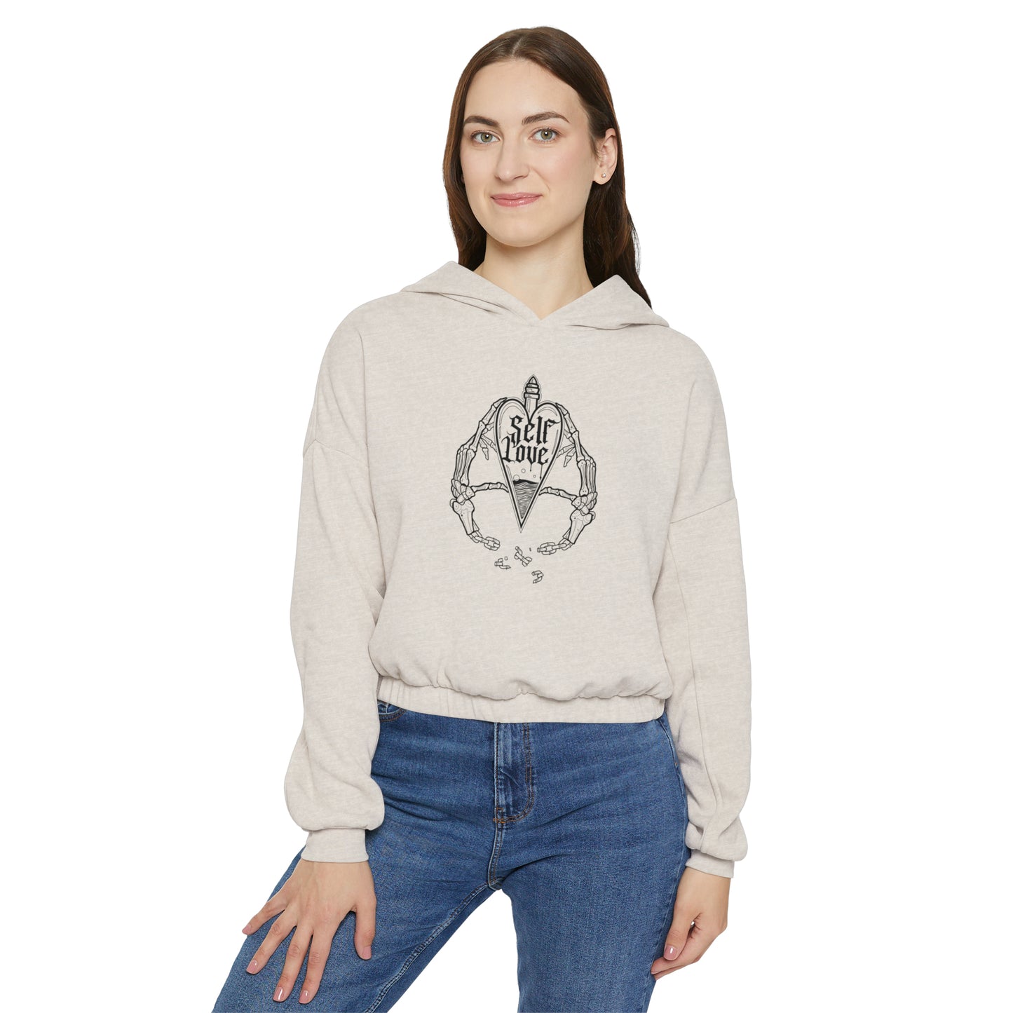 Love Yourself Cinched Bottom Hoodie