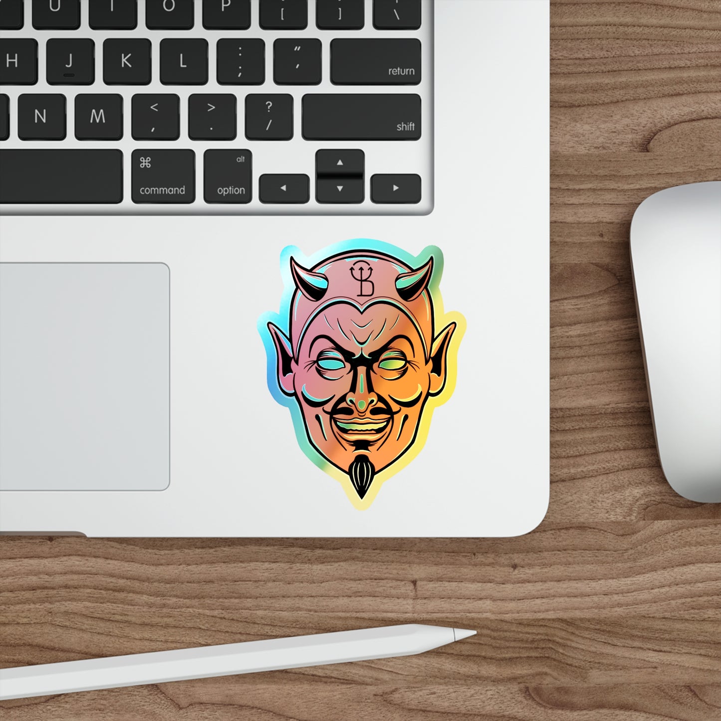 Holographic Devil Sticker