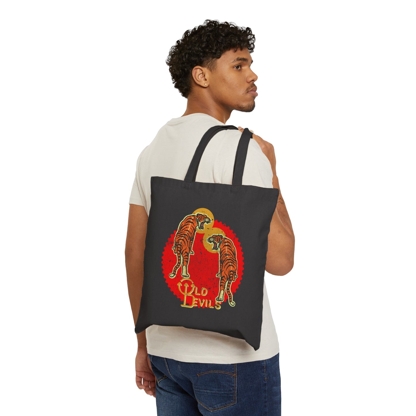 Twin Tigers Canvas Tote Bag