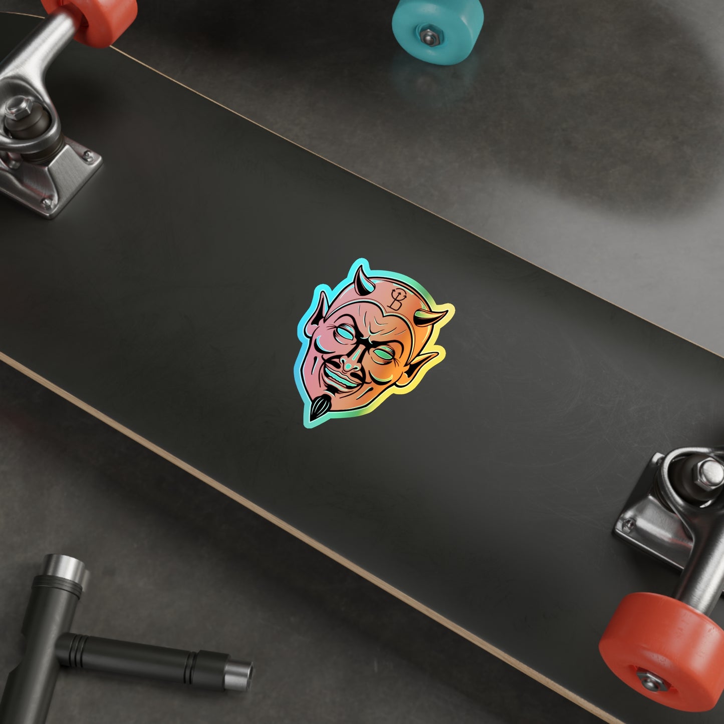 Holographic Devil Sticker